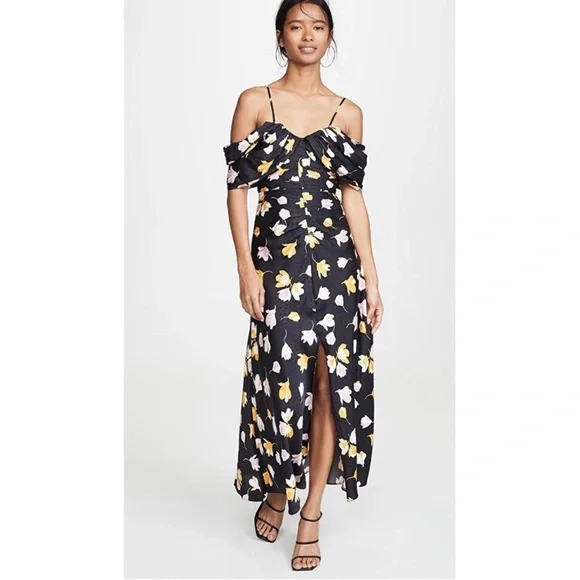 self portrait corset dress self-portrait - Denim Diamante Bow Sweetheart Mini Dress